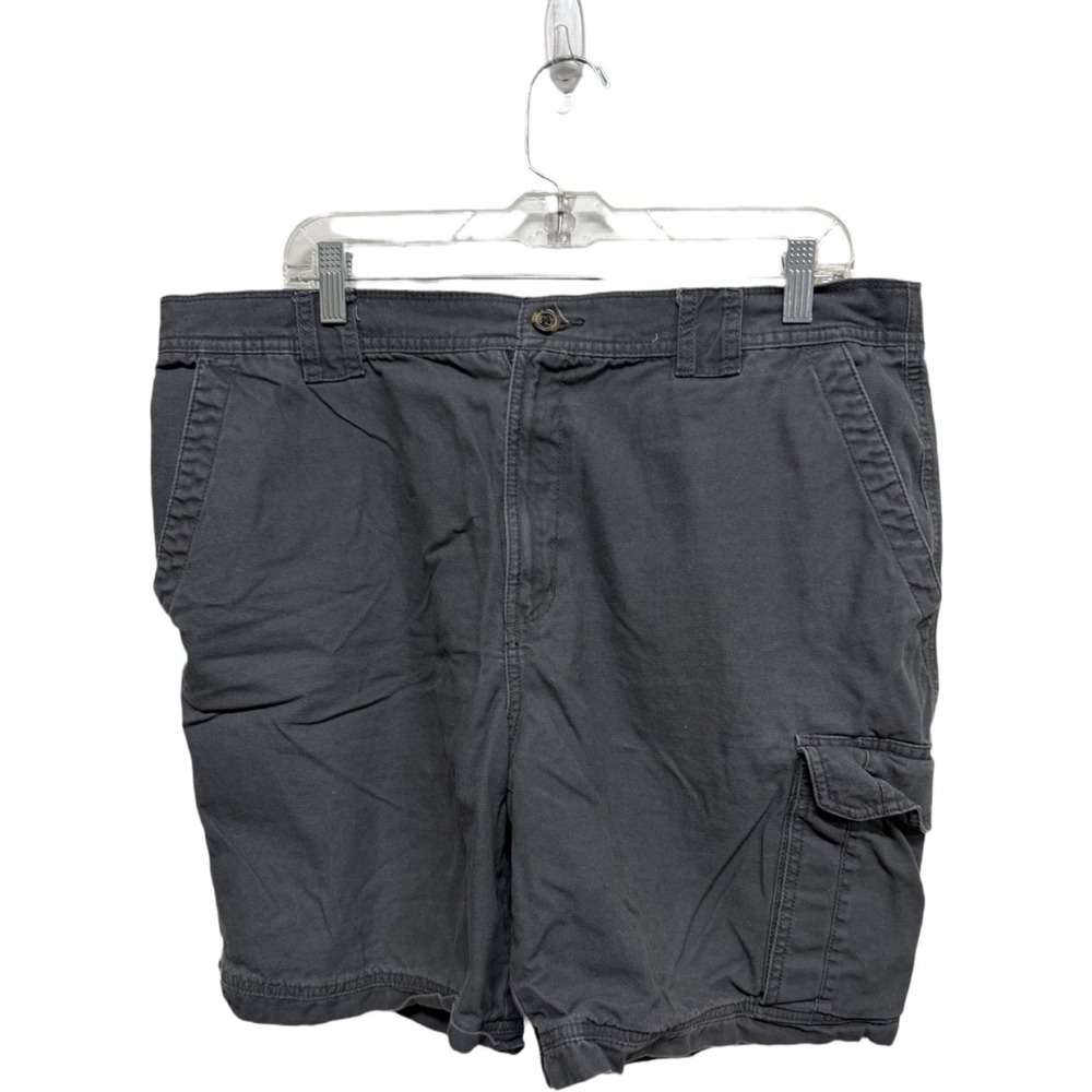Saddlebred Gray Cargo Shorts Men's Size 38 9" Inseam Cotton Casual Utility